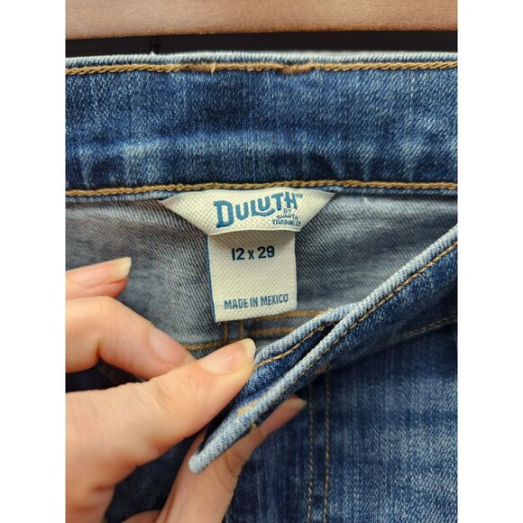 Duluth Womens Mid Rise Bootcut Jeans  Denim  Size 12 x 29  Comfortable Design  W - Picture 2 of 8